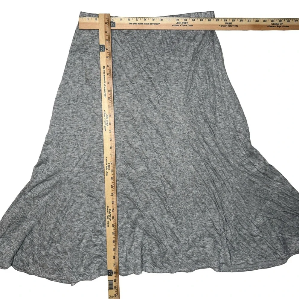 J Jill Pure Jill Midi Skirt M Wool Blend Crinkle Pull On Elastic Minimalist